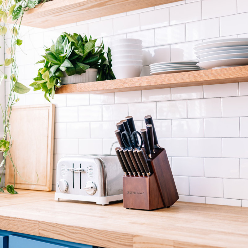 Yatoshi Knives Yatoshi Knife Block Set Pro Kitchen Knife Set Ultra